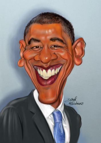Cartoon: Barack Obama (medium) by Bernd Weidenauer tagged obama