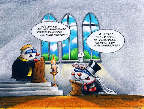 Cartoon: Hochzeit (medium) by Jupp tagged maulwurf,cartoon,hochzeit,wedding,jupp,trauung