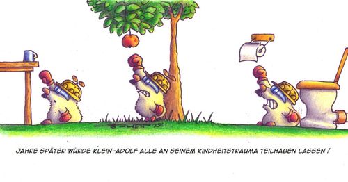Cartoon: Klein Adolf (medium) by Jupp tagged maulwurf,adolf,hitler,mole,cartoon