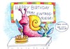 Cartoon: Eintagsfliege (small) by Jupp tagged eintagsfliege fliege schnecke geburtstag torte kuchen feier birthday happy cartoon comic jupp bomm fly