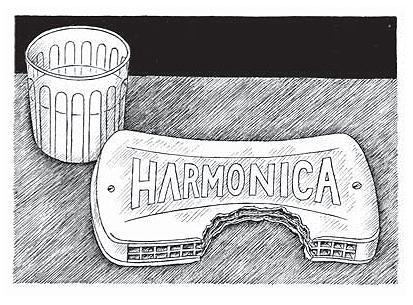 Cartoon: Harmonica (medium) by Jiri Sliva tagged blues,music,harmonica