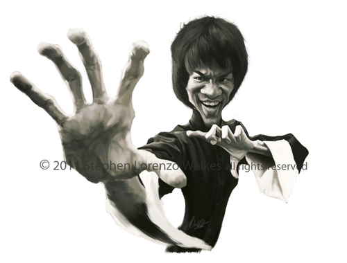 Cartoon: Bruce Lee (medium) by slwalkes tagged brucelee,kungfu,actor