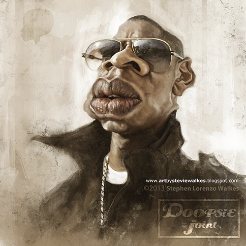 Cartoon: Jay Z by Stephen Lorenzo Walkes (medium) by slwalkes tagged rapper,jayz,caricature,hiphop,digitalpainting