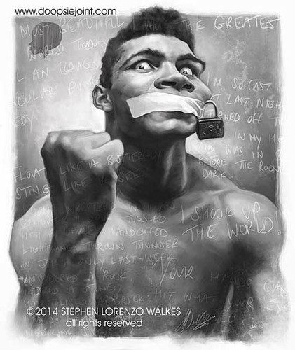 Cartoon: Muhammad Ali by Stephen L Walkes (medium) by slwalkes tagged muhammadali,boxing,caricature,cassiusclay
