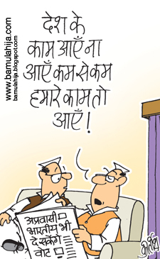 Cartoon: NRI Vote (medium) by bamulahija tagged nri