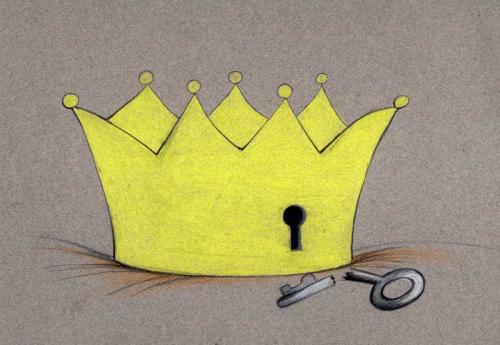 Cartoon: Crown and Key (medium) by nikooray tagged crown,key
