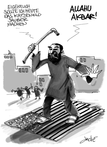 Cartoon: Wutbürger (medium) by andre sedlaczek tagged schmaevideo,islam,amerika,video,protest,schmaevideo,islam,amerika,video,protest