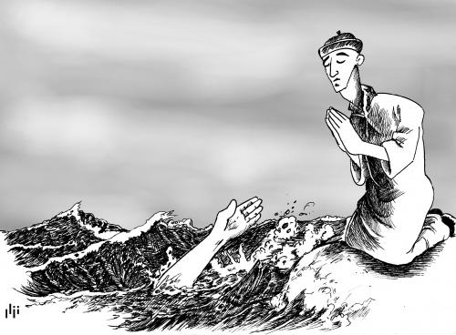Cartoon: Welcome to China (medium) by Nizar tagged chinese,china,greeting,sea,shake,hand,help,sink,china,chinese,ertrinken,hilfe,begrüßung,kommunismus,freiheit