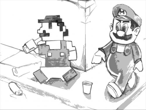 Cartoon: Marios (medium) by Playa from the Hymalaya tagged super,mario,video,game,alcoholic