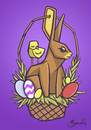 Cartoon: Easter Basket (small) by Playa from the Hymalaya tagged easter ostern basket korb osterkorb rabbit bunny hase osterhase egg eggs ei eier osterei chick feldgling küken holiday feiertag animal animals tier tiere