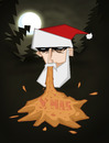 Cartoon: Xmas (small) by Playa from the Hymalaya tagged xmas christmas weihnachten santa claus weihnachtsmann vomit barf kotzen forest wald moon mond fir tree tanne