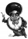 Cartoon: Grand Ayatollah Ali al-Sistani (small) by tamer_youssef tagged grand,ayatollah,ali,al,sistani,iraq,iran,politics,religion,catoon,caricature,portrait,pencil,art,sketch,by,tamer,youssef,egypt