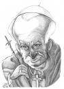 Cartoon: Pope Jean Paul II - Vatican (small) by tamer_youssef tagged pope,jean,paul,ii,vatican,politics,religion,catoon,caricature,portrait,pencil,art,sketch,by,tamer,youssef,egypt
