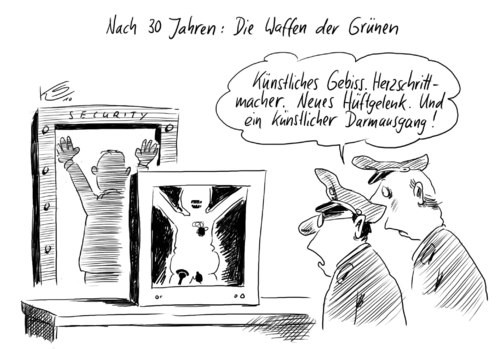 Cartoon: 30 Jahre (medium) by Stuttmann tagged 30,jahre,bündnis90,grüne