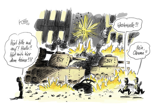 Cartoon: Ägypten (medium) by Stuttmann tagged ägypten,obama,westerwelle