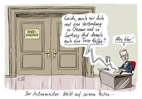 Cartoon: Alles klar (medium) by Stuttmann tagged klar,westerwelle,fdp