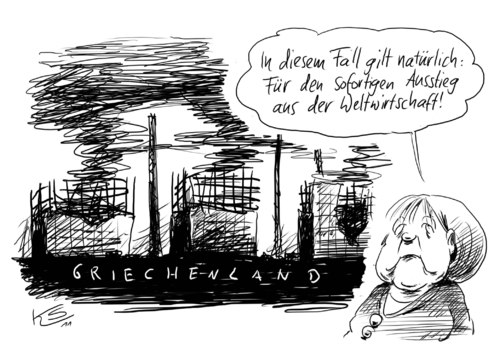 Cartoon: Ausstieg (medium) by Stuttmann tagged ausstieg,akw,atomkraft,merkel,ausstieg,akw,atomkraft,merkel