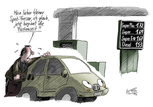 Cartoon: Benzinpreise (medium) by Stuttmann tagged benzinpreise