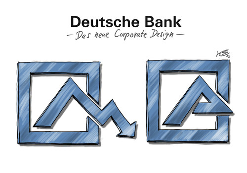 Cartoon: Corporate Design (medium) by Stuttmann tagged db,deutsche,bank