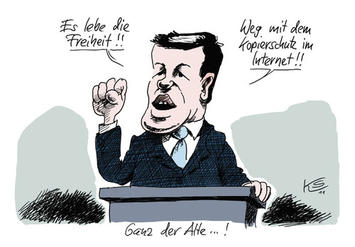 Cartoon: Der Alte (medium) by Stuttmann tagged guttenberg,internet