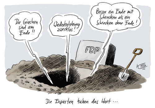 Cartoon: Expertenmeinung (medium) by Stuttmann tagged expertenmeinung,experten,griechenland
