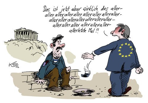 Cartoon: Griechenland (medium) by Stuttmann tagged griechenland,eurokrise,rettung