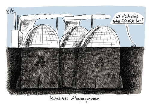 Cartoon: Iranisches Atomprogramm (medium) by Stuttmann tagged iran,atomprogramm,ahmadinedschad