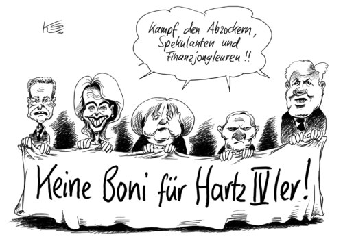 Cartoon: Keine Boni (medium) by Stuttmann tagged hartz4,boni,abzocker,hartz4,hartz,arbeit,job,beruf,arbeitslosigkeit,arbeitslose,löhne,reform,anreize,lohn,gehalt,geringverdiener,boni,abzocker