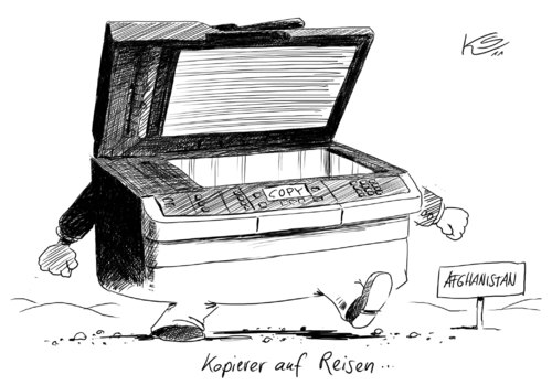 Cartoon: Kopierer (medium) by Stuttmann tagged disseration,guttenberg,plagiat,kopie,afghanistan,disseration,guttenberg,plagiat,kopie,afghanistan