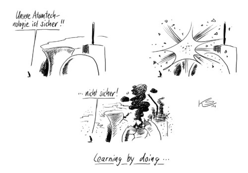 Cartoon: Learning (medium) by Stuttmann tagged fukushima,atomkraft,akw,fukushima,atomkraft,akw,atomkraftwerke,japan,explosion,katatsrophe