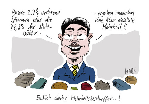 Cartoon: Mehrheit (medium) by Stuttmann tagged mehrheit,rösler