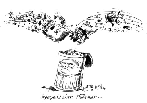Cartoon: Müll (medium) by Stuttmann tagged linke,spd,grüne,lafontaine,gysi