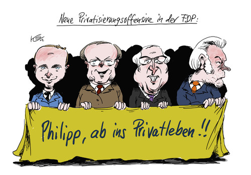 Cartoon: Privatisierung (medium) by Stuttmann tagged fdp,rösler