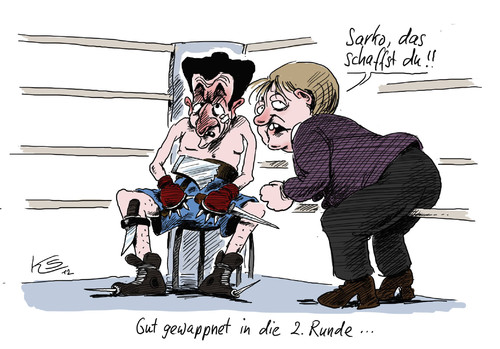 Cartoon: Sarkozy (medium) by Stuttmann tagged sarkozy,merkel,frankreich