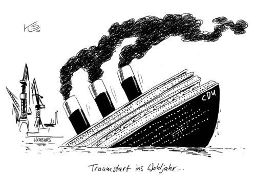 Cartoon: Traumstart (medium) by Stuttmann tagged wahlen,hamburg,wahlen,hamburg,wahl