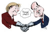 Cartoon: Freundschaft (small) by Stuttmann tagged merkel,sarkozy,frankreich