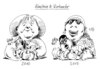 Cartoon: Kanzlerin (small) by Stuttmann tagged umfragewerte merkel claudia roth westerwelle gabriel cdu grüne spd fdp 2013 wahlen kanzlerin