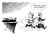 Cartoon: Kleinmut (small) by Stuttmann tagged merkel,westerwelle,schwarzgelb,schulden,staatsverschuldung,cdu,steuersenkungen,fdp