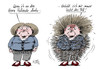 Cartoon: Merkel - Hollande (small) by Stuttmann tagged merkel,hollande