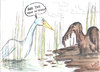 Cartoon: Gulf BP Oil Disaster (small) by remyfrancis tagged oil sleek bp gulf og mexico pelikan pollution wildlife destroyed