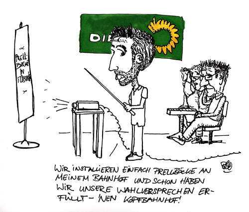 Cartoon: Grüner Krisengipfel (medium) by esquirol tagged k21,kretschmann,palmer,boris