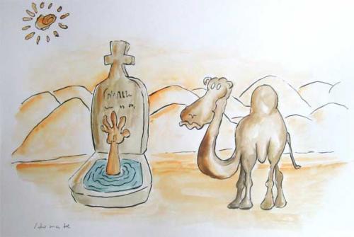 Cartoon: ahogado de sed (medium) by horate tagged sahara