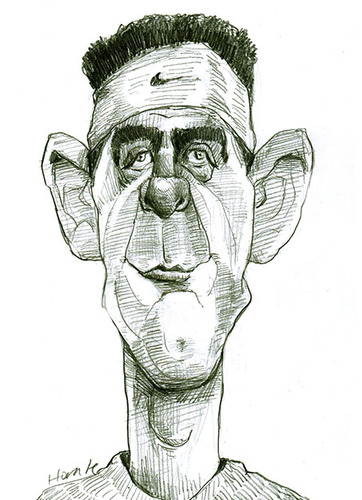 Cartoon: Del Potro (medium) by horate tagged tennis