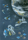 Cartoon: Trash picker (small) by ozbek tagged space artificial satellites communication