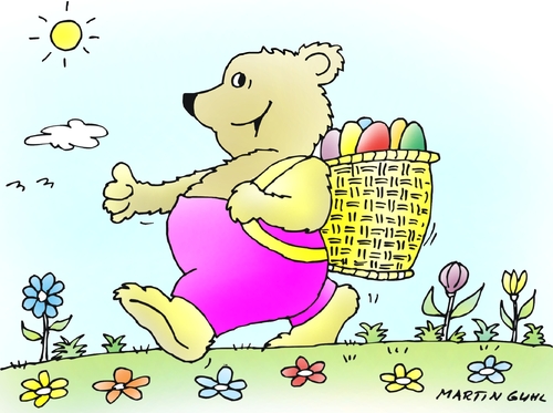 Cartoon: teddy bär ostern eier (medium) by martin guhl tagged teddy,bär,ostern,eier