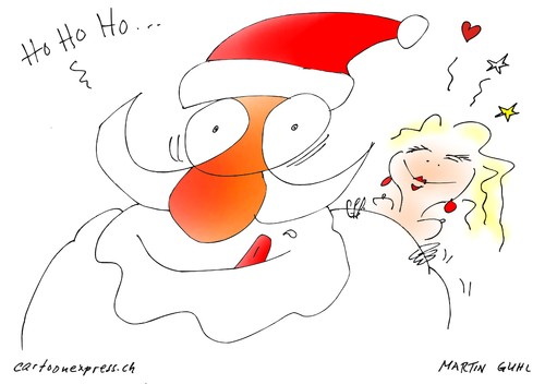 Cartoon: weihnachten mann frau sex liebe (medium) by martin guhl tagged weihnachten,mann,frau,liebe,santa