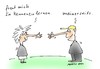 Cartoon: handschlag gruss man frau (small) by martin guhl tagged handschlag,gruss,man,frau