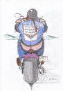 Cartoon: Schlampe verloren (small) by tobelix tagged rocker schlampe verloren biker sozia tobelix