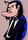 Cartoon: Vincent From Pulp Fiction (small) by subwaysurfer tagged pulp,fiction,cartoon,caricature,john,travolta,vincent,subwaysurfer