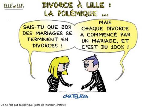 Cartoon: DIVORCE A LILLE (medium) by chatelain tagged humour